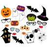 Halloween Photo Booth Props 22 pcs Halloween Party Photography Decorations Lips Skull Glasses Wizard Hat JK2009XB