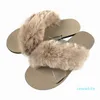 Hot Sale-Faux Fur Sandal Slippers Women Girls Fashion Indoor and Outdoor Sandals Slip-on Flip Flops Slipper Huaraches Home Shoes