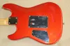 Factory wholesale metallic red electric guitar with HH pickups,Floyd rose, maple fretboard,can be customized as request