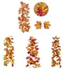 Artificial Maple Leaf Vine 180cm Maple Leaf Rattan Autumn Yellow Leaf Hanging Decoration Halloween Thanksgiving Fake Leaves