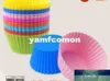 Rund form Jelly Baking Mögel Silikon 7cm Muffin Cup Cake Cups Cupcake Boxes Bakeware för kök matsal