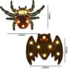 Halloween Outdoor Decoratie LED Light String Bat Spider Pompoen Nachtverlichting Modellering Lamp Ghost Skull Nachtlampen