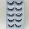 Nyaste 5D Rose Gold 5 Pairs Mink False Eyelashes Set Packaging Box Handmade återanvändbara falska fransar Eye Makeup Accessories5993976