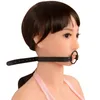 QualityOpen Boca Gags Anel Fixação Oral PU Couro Bondage Aço Inoxidável GAG Fetiche Fetiche Erótico Sexo Brinquedos Para Mulheres Jogo Adulto