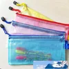 Grid Zipper Archival Bag Multi Color Folders Waterproof Plastic File Pocket Student Stationery Filing Supplies 1 55zt C R