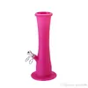 Silicone bong with metal downstem Diffuse coloured Portable foldable Smoking Water bongs 235 mm hookahs