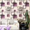 Vendita calda blu viola moderna Wallpaper geometrica hotel Studio Sfondo di parete del PVC lavabile in vinile impermeabile della carta