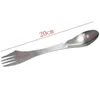 Nieuwe vork lepel spork 3 in 1 servies roestvrij stalen bestek gebruiksvoorwerp combo keuken outdoor picknick schep / mes / vork set