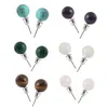 Eenvoudige stijlvolle natuursteen bal kralen oorbellen oorbellen voor vrouwen verklaring fijne sieraden bruiloft brincos aros