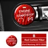 Stickers For Ford Mustang Carbon Fiber Stickers Car Engine Start Stop Button Decoration Cover Car Styling for 20152020 Accessories