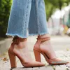 Sıcak Satış-Yeni 2020 Seksi Klasik Yüksek Topuklu kadın Sandalet Yaz Ayakkabı Bayanlar Strappy Platform Platformu Topuklu Kadın Ayak Bileği Kayışı Ayakkabı