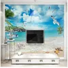 美しい風景の壁紙3 dビーチの風景の壁紙テレビの背景の壁の装飾絵画