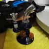 Zielone dziwki ze stawem miski 14,4 mm Ptak Perc Perc Oil Rigs Glass Bongs Dwie funkcje 17 cm