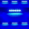 Atacado 100 pcs azul 6 LED Ultra-fino carro lateral marcador luzes para caminhões estroboscópio flash lâmpada LED piscando luz de aviso de emergência
