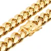 8mm10mm12mm14mm16mm corrente de aço inoxidável jóias 18k banhado a ouro alto polido miami cubana link colar masculino punk curb manteiga5960519