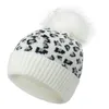 Quente Leopard Pom Pom Gorros Mulheres Winter Gorro Bonnet Pom Beanie Moda Knit Caps chapéus de lã 9 cores HHA1504