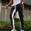 Mens Joggers Zipper Casual Pants Fitness Sportwear Tracksuit Bottoms Skinny Sweatpants Byxor Black Gyms Jogger Track Pants1286s