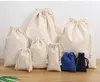 Бытовая простая холщовая сумка, мешок для хранения белья на шнурке, сумка для вещей для путешествий, домашнего использования, небеленый натуральный, экологически чистый, на заказ3627405