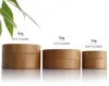 50st / lot 5g / 10g / 30g / 50 Design Förpackning Flaskor Cream Jar Spot Högkvalitativ Bamboo Kosmetisk Dispensering Krämer Flaska