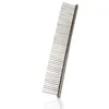 19X3cm Size M Stainless Steel Cat Dog Puppy Pet Pets Brush Comb Double Row Teeth Comb Hair Fur Shedding Flea Trimmer Rake Grooming