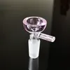 Colored Glass 14mm 18mm Male Bowl Oil Dab Rigs For Tobacco Bong Smoking Tools Accessories HSB003