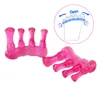 Teen misvorming correctie voetverzorging massage tenen voetpijn ontspannen roze overlappende tenen separator nagellak tool