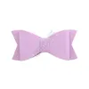 Girls solid Hairbows leather Hairpins Women Hair Ties Holder Big Bows Hair Clips Baby Barrettes Student Party Hair Headress 12colo9743226