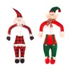 1pc Cartoon Santa Claus Elf Doll Christmas Xtmas Tree Toppers Ornament Door Home el New Year Party Decor Pendant Gift2882