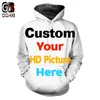 OGKB Merk Aanpassen Hoodies Dames / Heren 3D Custom Pictures Sweatshirt Print Galaxy Space Hoodie Hiphop Crewneck Hooded Pullover CX200814