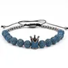 Großhandel Mode für Männer Armband Schmuck flicht Makramee CZ Kupfer Perlen Crown Armbänder für Frauen pulseira masculina bileklik Y200810