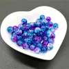 50 Stück 8 mm doppelfarbige rissige Perlen, Abstandsperlen für Schmuckherstellung, handgefertigt, DIY