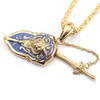 Pendant Necklaces WholesalePunk Viking Lion Sword Shield Necklace Man Retro Accessories Jewelry Anime Vintage Game Necklace1