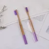 Naturlig bambu tandborsteverktyg trä cepillo de dientes mjuka borst naturliga eko bambu fiber resa trähandtag tandborste