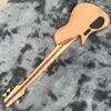 Пользовательское масло летает 6 струн Активные натуральные басы гитары с золотым оборудованием музыкальных инструментов гитары и усилителя завод