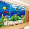 Custom Background Wallpaper Foto 3D estereoscópico Ocean Aquarium Sofá TV Wall Decoração Sala Papel Mural Modern