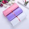 Plastic Adhesive Package Bag 17*30CM Pink Purple White Envelopes Bags 100pcs/lot Poly Postal Shipping Mailing Bags