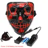 Halloween LED Mask EL Wire DJ Party Light Up Glow In Dark Movie Festival Party Cosplay Payday Masks JK2009XB