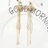 New designer tassel earrings Sterling Silver Cute Bee Drop long dangle white tassel earrings for Women jewelry for Teen Girls gift LY054