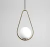 Nordique post-moderne simple tête led lustre lumières simple créatif boule de verre designer modèle chambre personnalité bar salle à manger suspension lampe