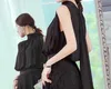 Coreano stile giapponese bianco nero camicetta chic nuovo elegante elegante torta dolcevita camicia chiffon in chiffon senza maniche pullover