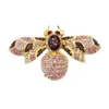 60 mm Mix Kolor złoty odcień Brawocz z owada zwierząt Bumbee Brooch Brooch Crystal Enomel Broch dla kobiet