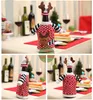 Christmas Reindeer Wine bottle Cover knit Cartoon Reindeer bottle case bag for Christmas Decorations Home Decor