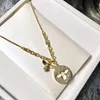 Designer Jewelry Women Honeybee Pendant Necklace Insect Bee Charm Bracelets with round Copper with Gold Plated Retro Fashion B4706152