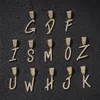 Hombres A-Z Cursiva Letras iniciales Nombre Colgante Collar Iced Out Cubic Zircon 26 Alfabeto Encanto Hip Hop Twist Cadena Collar Declaración Joyería