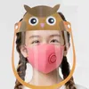 Güvenlik Şeffaf Çocuk Yüz Shield Çocuk Koruma Maskeler Karikatür Hayvan Karşıtı tükürme Sis Splash Temizle Yeniden kullanılabilir Yüz Kapak ZCGY69