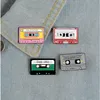 Retro rechthoek metalen broche cartoon video tape broches mode kleding accessoires mini schattige partij decoratie geschenk 2 3QH G2