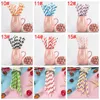 Disposable Degradable Paper Drinking Straws Birthday Wedding Party Event Stripe Straw Coffee Shop Eco Friendly Drink Straw TQQ BH19435504