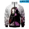 Heren Jassen Mens Jas Mode 3D Print Stand Kraag Rits Mannen / Dames Harajuku Kimetsu No YaiBa Sweatshirt Lange Mouwen Casual Kleding