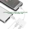 Dual TypeC Aux Charge Tipo C Adaptador Heapdhone C Jack Splitter Ultra Z Flip Huawei 2IN1 DAC Convertidor de audio para Samsung S20