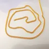 10 metros / lote de Ouro Fino 2 mm de largura em aço inoxidável Cowboy ligação Chain Link DIY jóias encontrar cadeia de jóias Marcação Suprimentos DIY